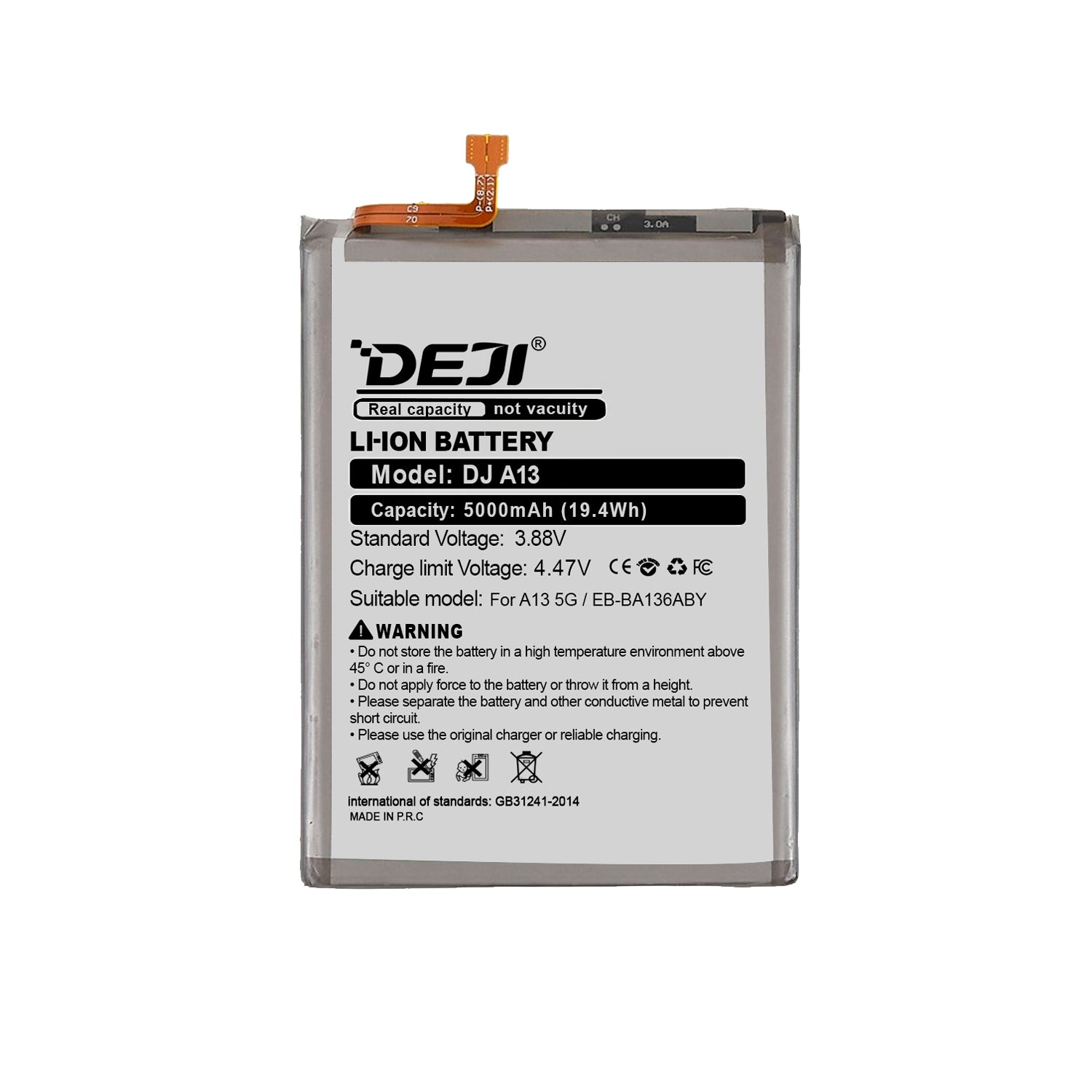 Bateria para Samsung A13 5G DEJI IC Original Capacidad 5000mAh Maxima Duracion