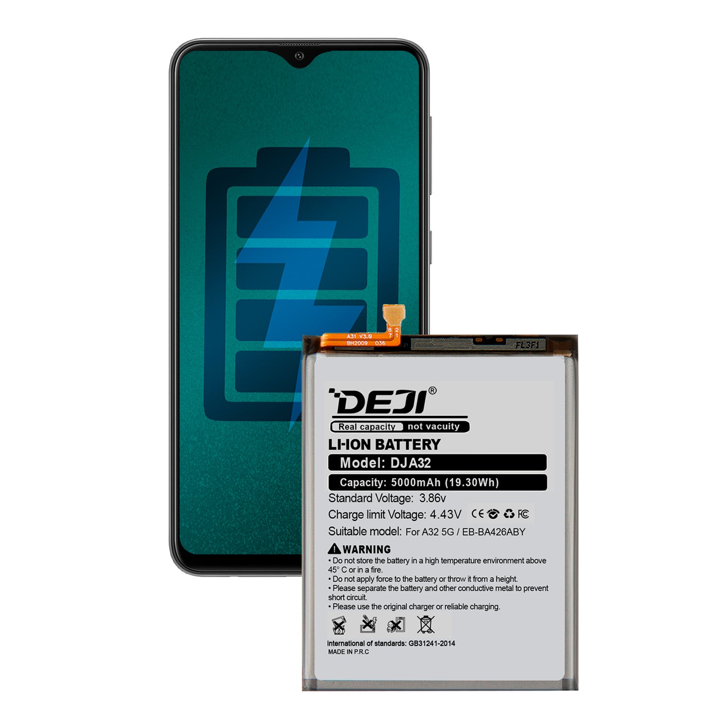 Bateria para Samsung A42 / A72 / A32 / 5G DEJI IC Original Capacidad 5000mAh Maxima Duracion