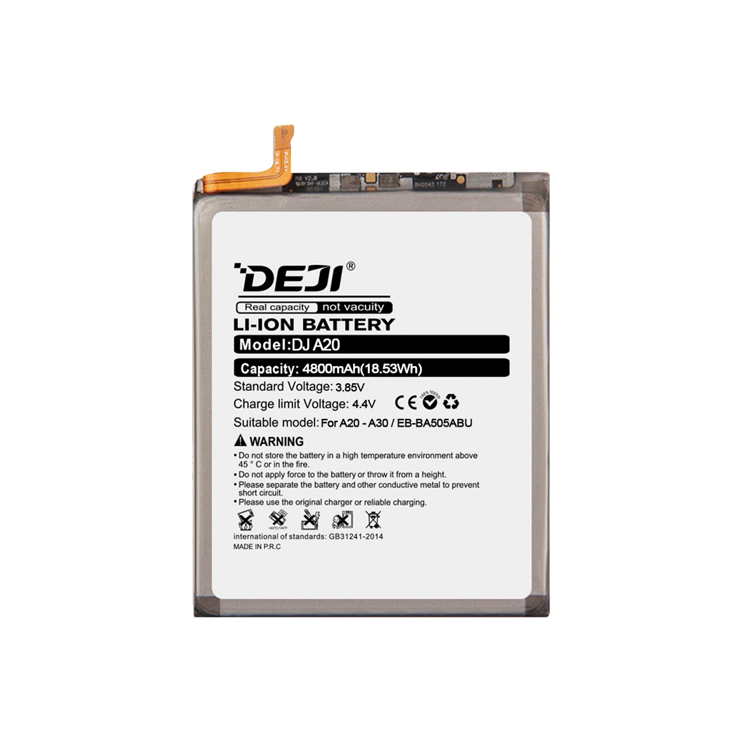 Bateria para Samsung Galaxy A20 / A30 DEJI IC Original Capacidad 4000mAh Maxima Duracion