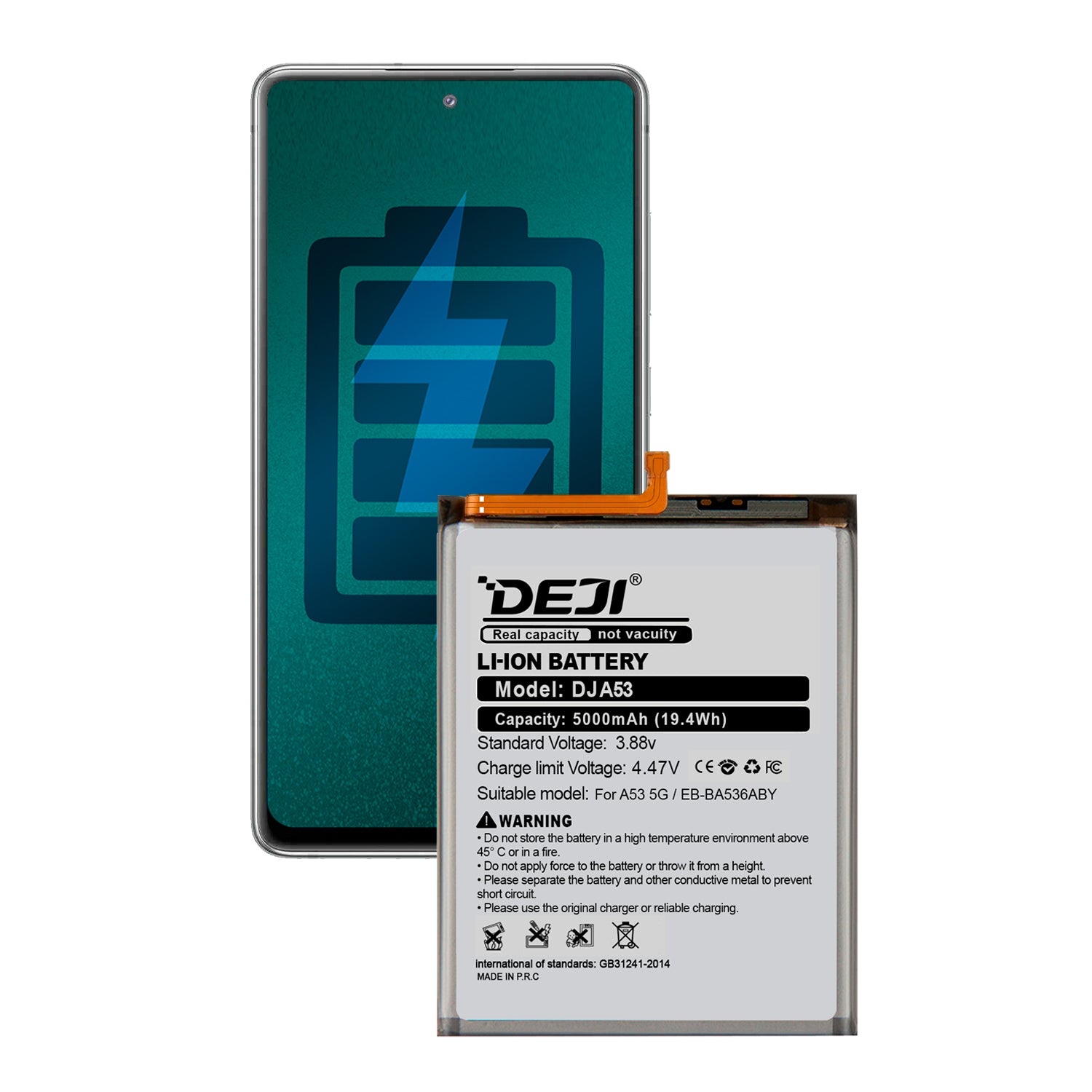 Bateria para Samsung A53 / A53 5G / A33 / 5G DEJI IC Original Capacidad 5000mAh Maxima Duracion