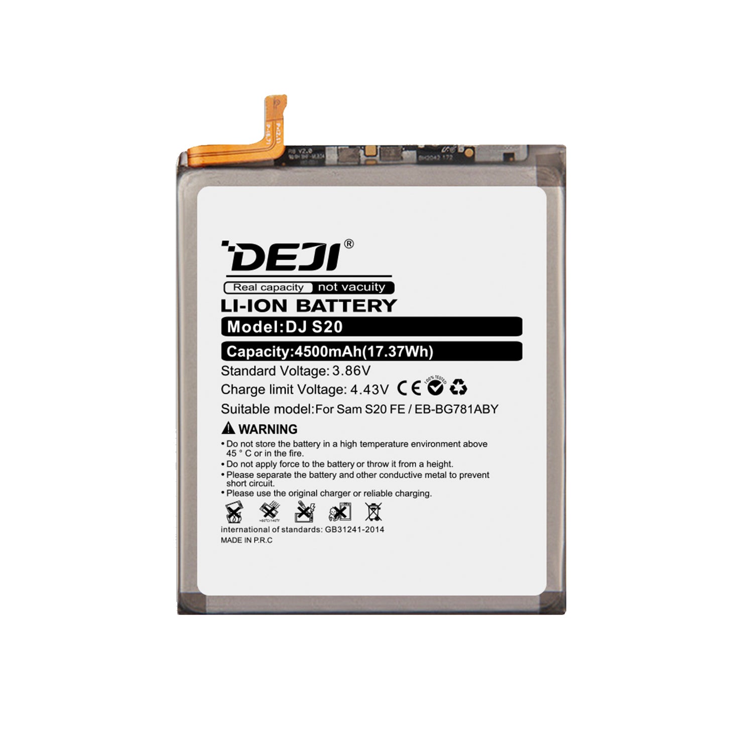 Bateria para Samsung S20 FE / S20 FE 5G / A52 DEJI IC Original Capacidad 4500mAh Maxima Duracion