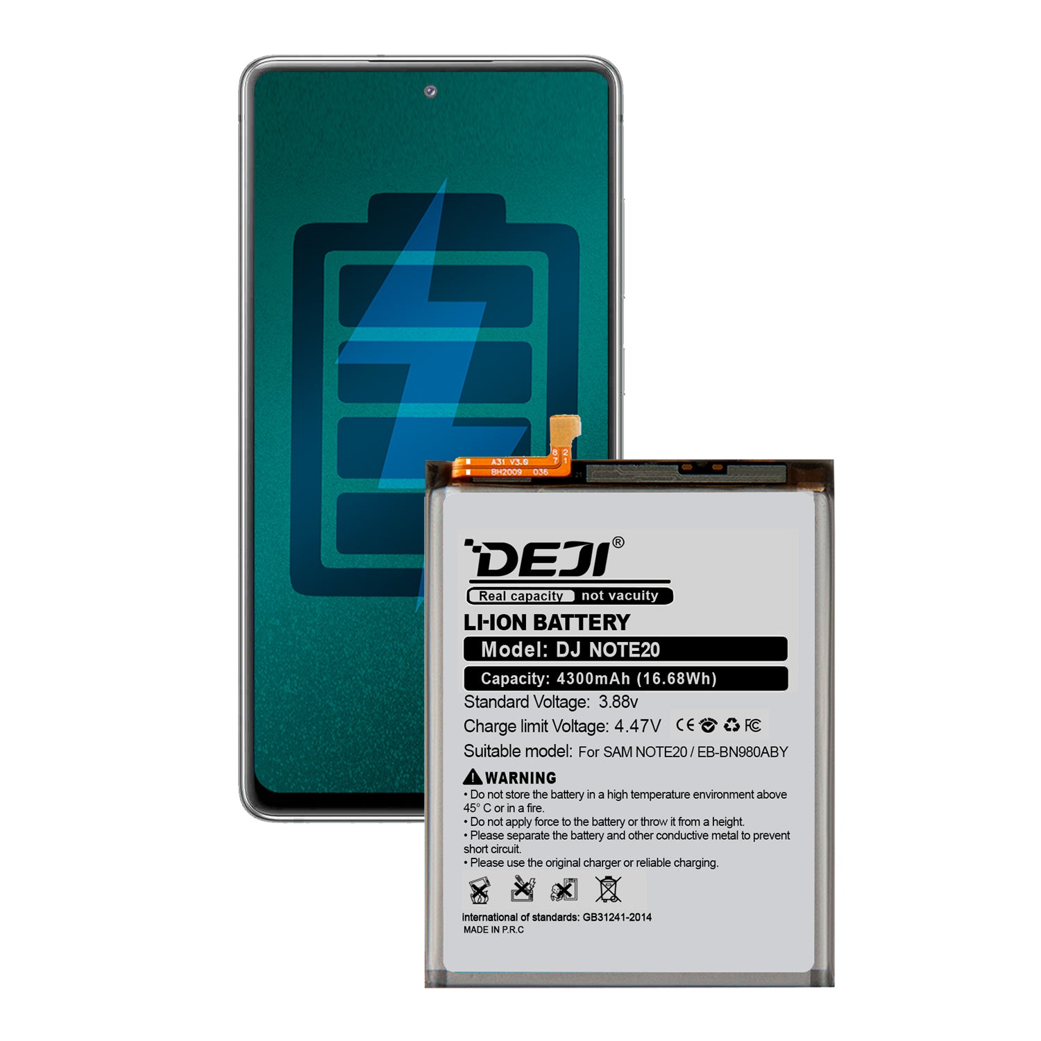 Bateria para Samsung Note 20 DEJI IC Original Capacidad 4300mAh Maxima Duracion