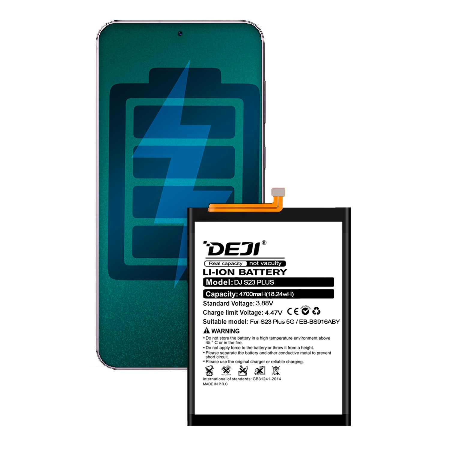 Bateria para Samsung Galaxy S23 Plus 5G DEJI IC Original Capacidad 4700mAh Maxima Duracion