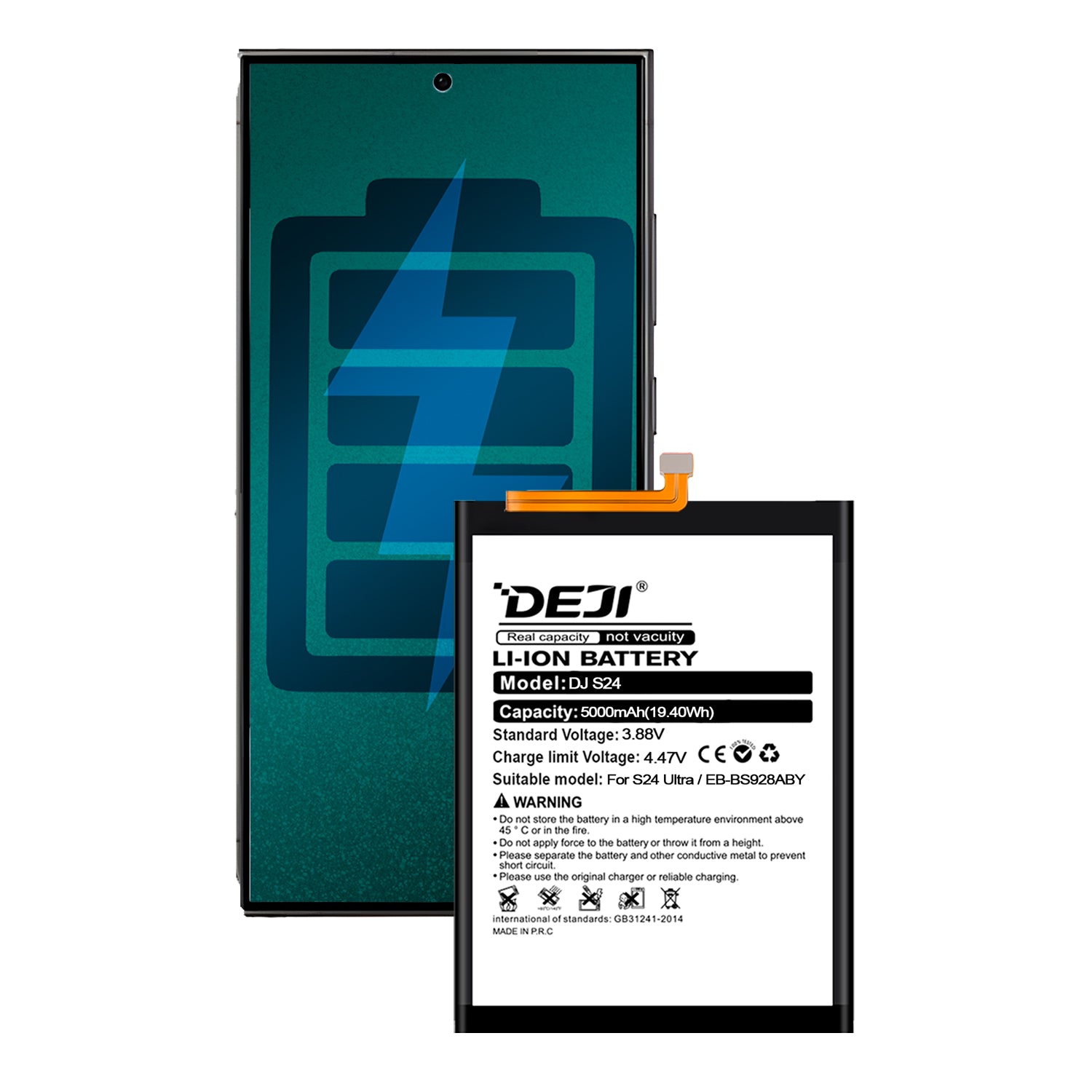 Bateria para Samsung Galaxy S24 Ultra 5G DEJI IC Original Capacidad 5000mAh Maxima Duracion
