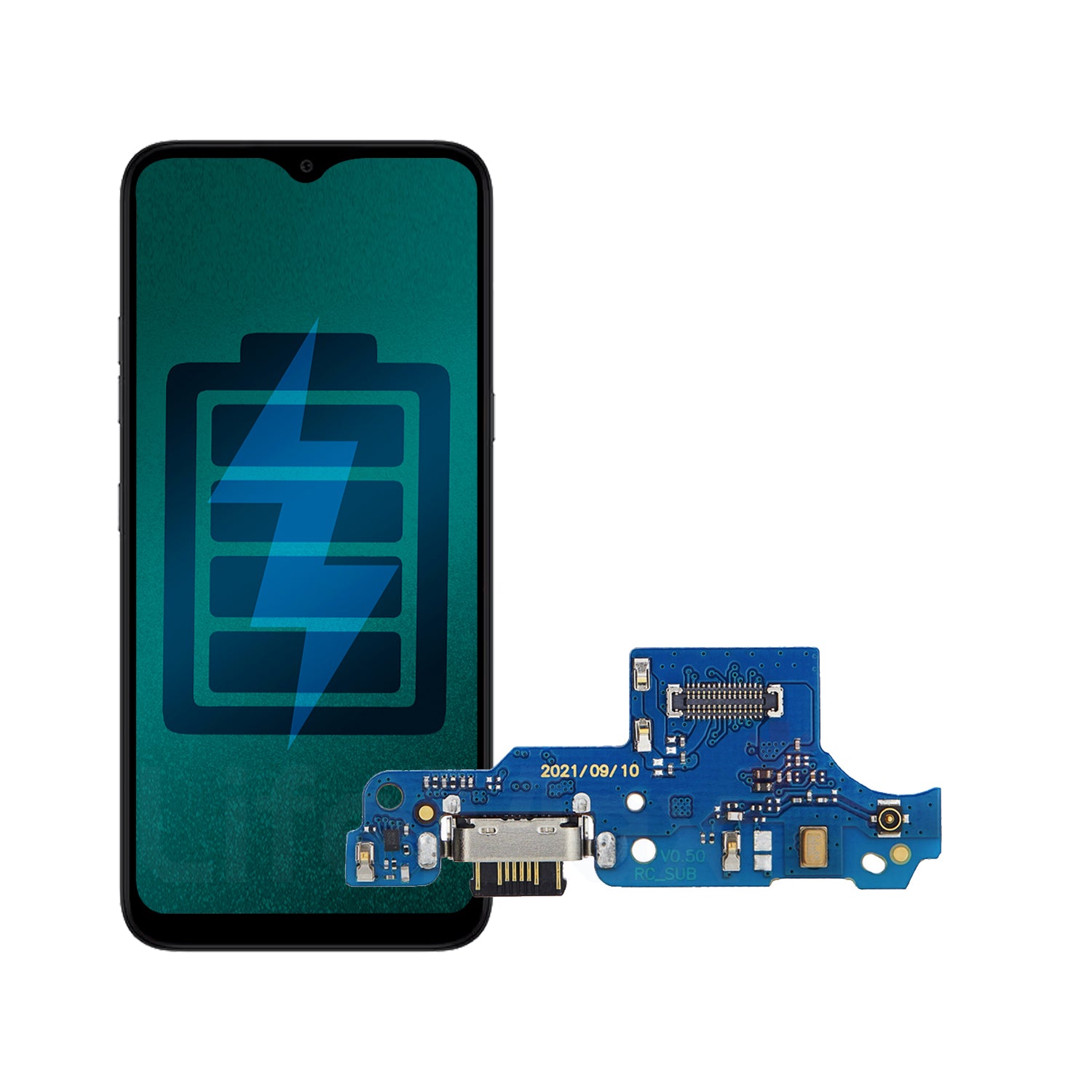 Flex de Carga para Motorola Moto G9 Conector Tipo C