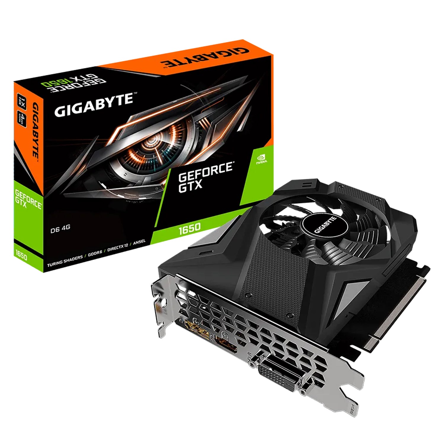 Tarjeta de Video Gigabyte Nvidia GeForce GTX 1650 Series GV-N1656D6-4GD VRAM 4GB 12000 MHz - Mayorista de Tecnología