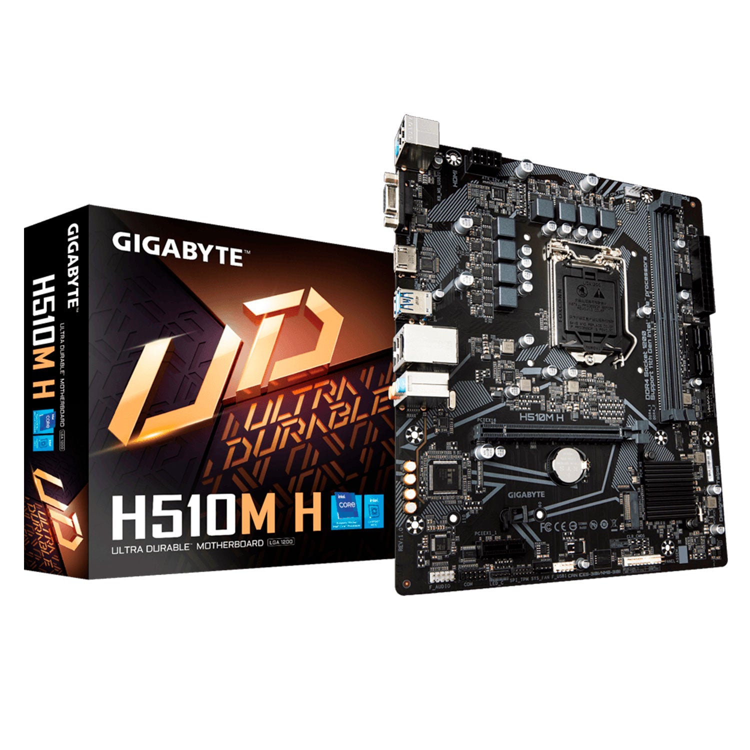 Placa Madre Gigabyte H510M H UTRA DURABLE Rev.1.0 PCIe 4.0 M.2 LGA1200 DDR4 Micro ATX [ H510MH ] - Mayorista de Tecnología