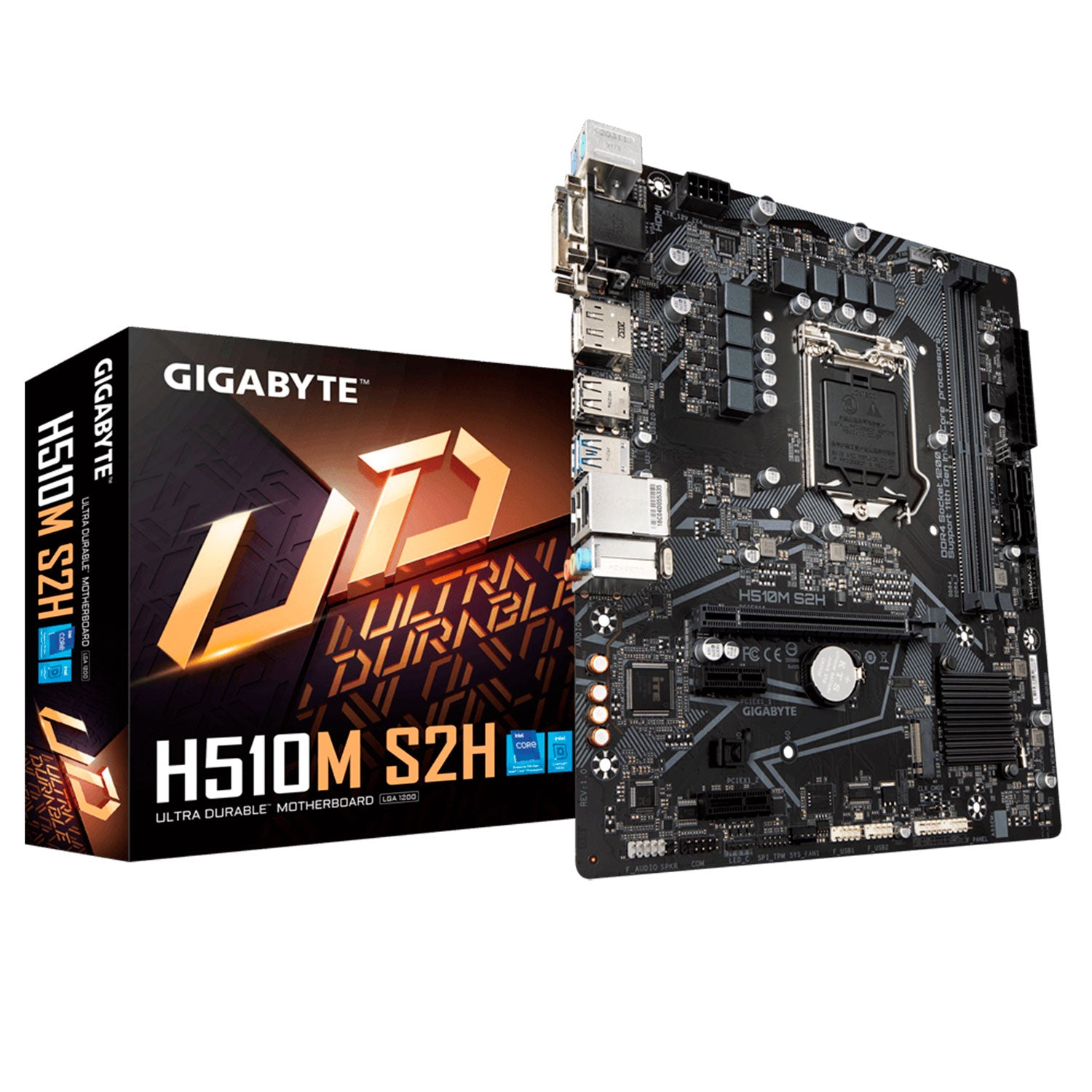 Placa Madre Gigabyte H510M S2H Intel H510 micro-ATX UTRA DURABLE Rev.1.0 LGA 1200 [ H510MS2H ] - Mayorista de Tecnología