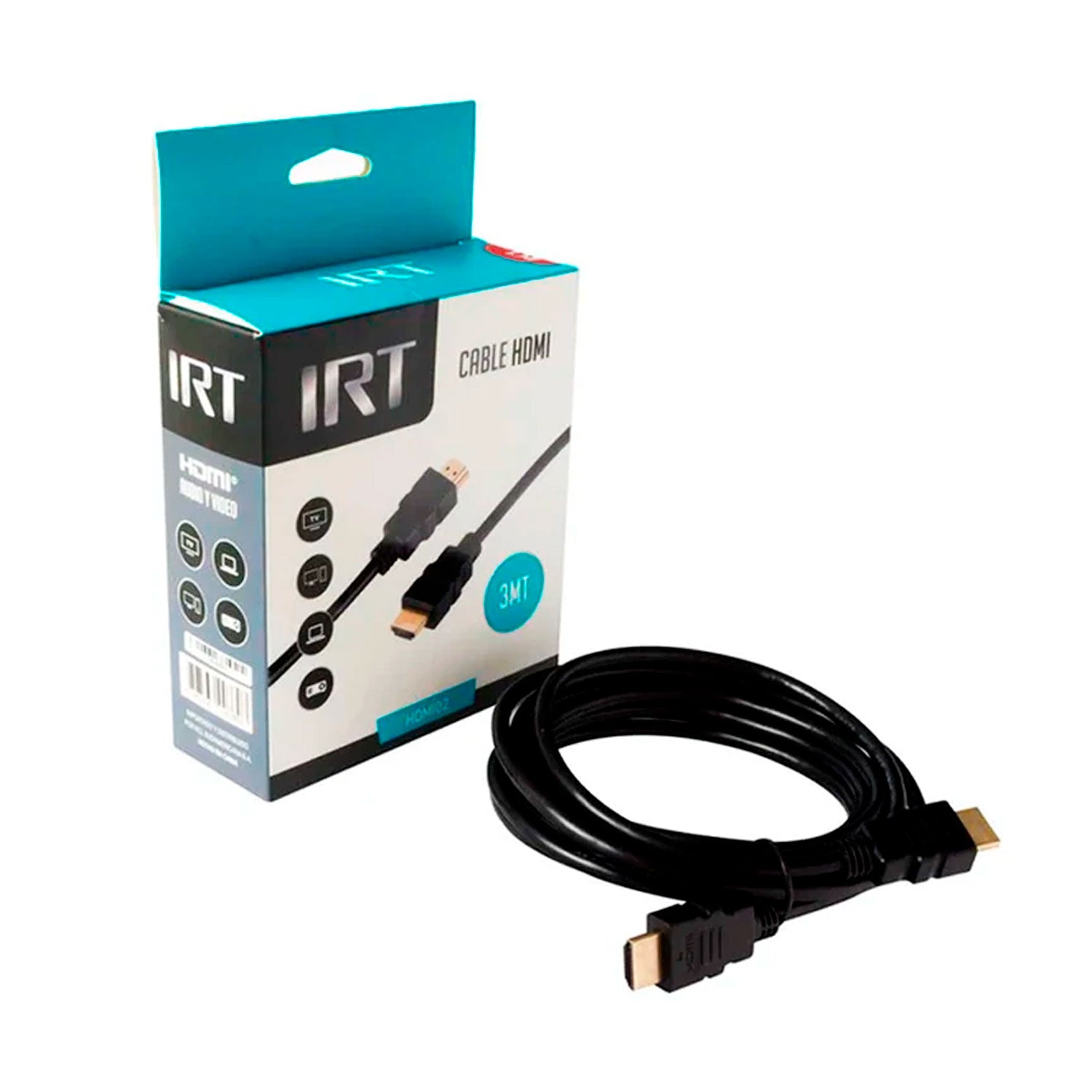 Cable HDMI 3mts Audio y Video FHD 1920x1080P 3D IRT HDMI02 | Lifemax - LifeMax Distribuidora