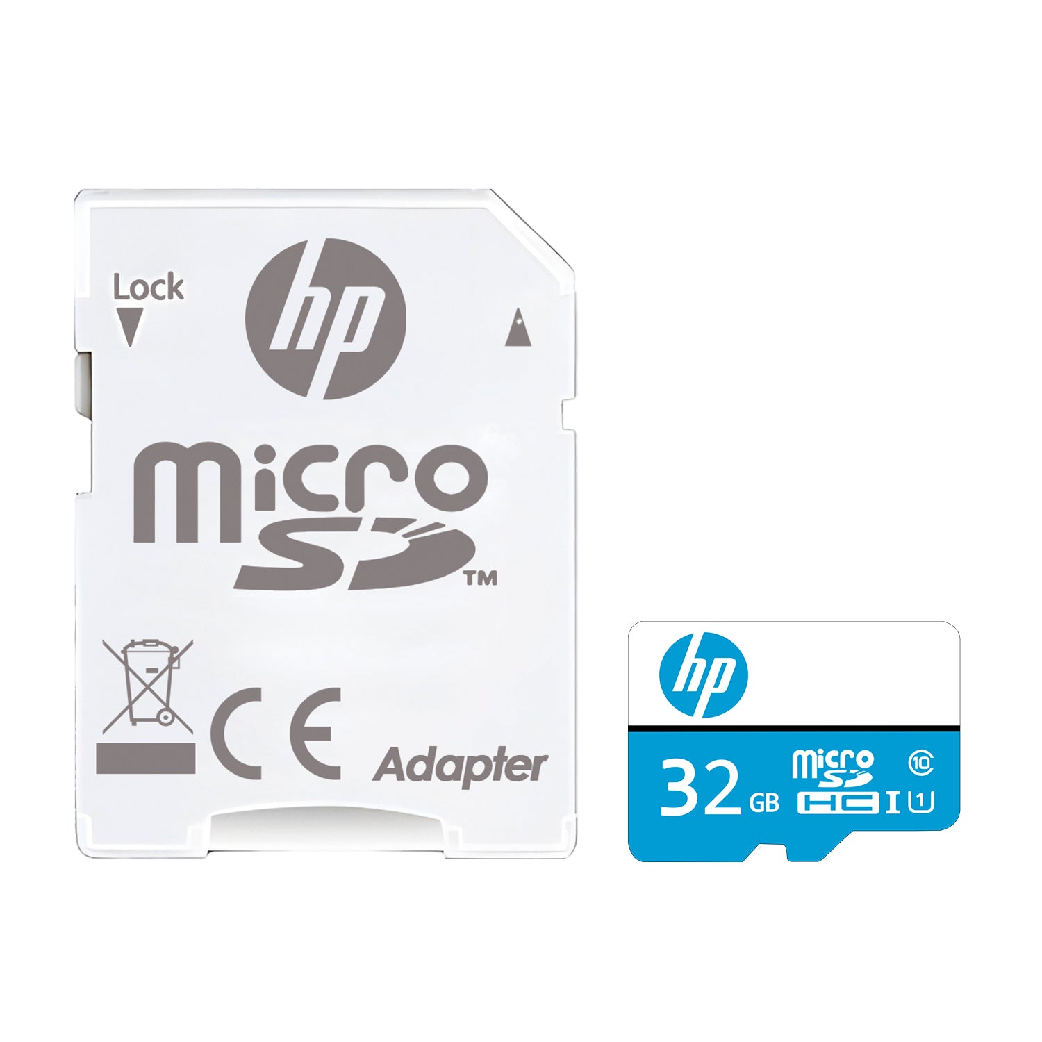 Tarjeta de Memoria MicroSDHC 32GB HP mi210 Clase 10 UHS-I 100MB/s + Adaptador Multiples Usos