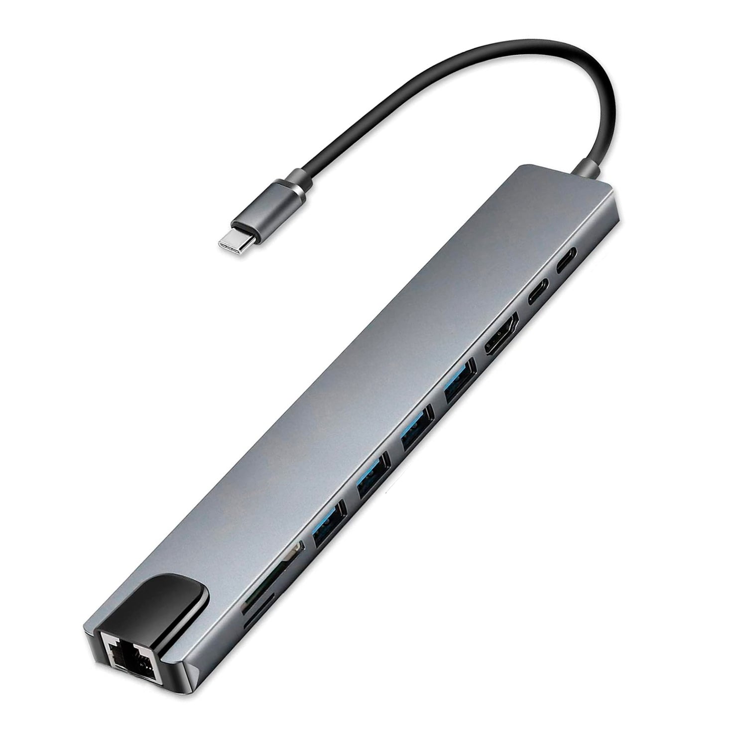 Adaptador Hub USB-C 10 en 1 Multipuerto HDMI 4K / RJ45 / USB / USB-C 3.0 / Tarjeta SD / TF / PD 100W - Mayorista de Tecnología