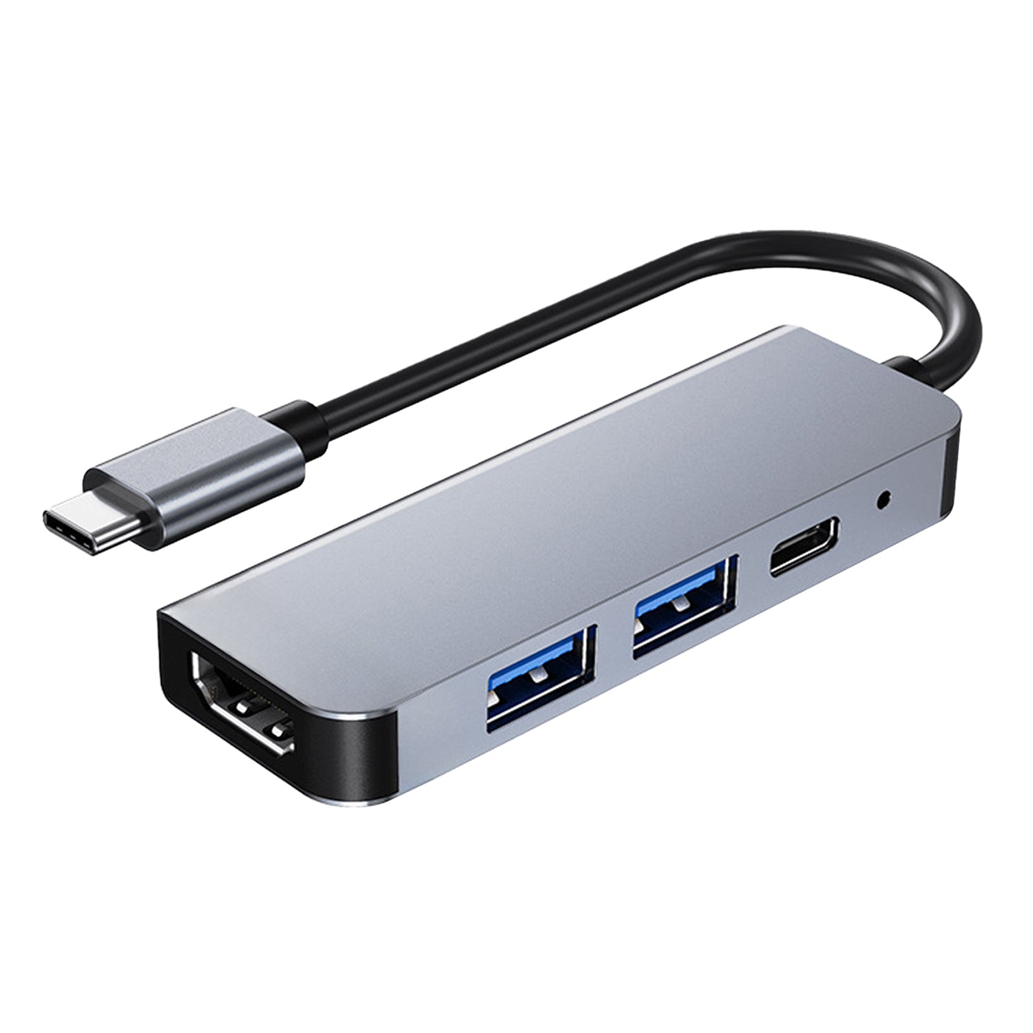 Adaptador Hub USB-C 4 en 1 Multipuerto HDTV 4K / USB 3.0 / USB-C PD 65W - Mayorista de Tecnología