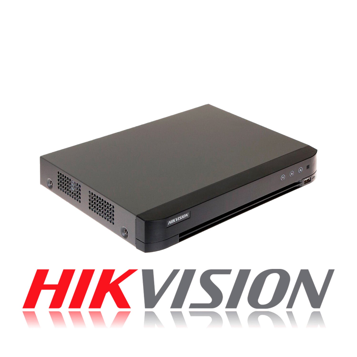 DVR 4 Canales Turbo HD Pentahibrido Hikvision Video Grabador H.265 pro+ AcuSense Max 6 Camaras Red