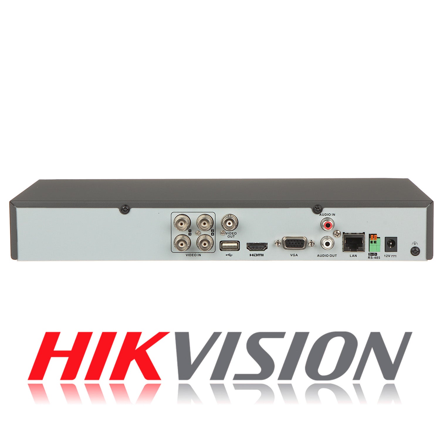 DVR 4 Canales Turbo HD Pentahibrido Hikvision Video Grabador H.265 pro+ AcuSense Max 6 Camaras Red