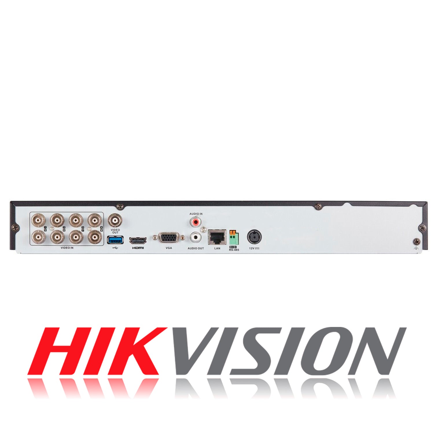 DVR 8 Canales Turbo HD Pentahibrido Hikvision Video Grabador H.265 pro+ AcuSense Max 12 Camaras Red