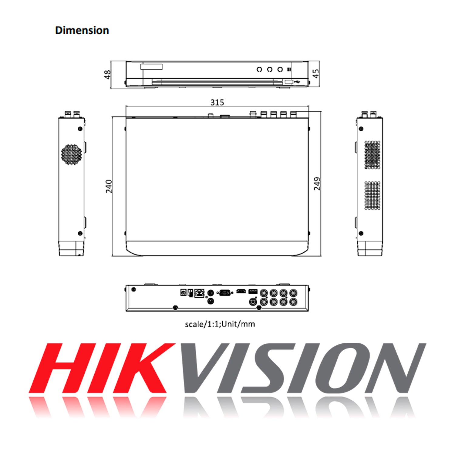 DVR 8 Canales Turbo HD Pentahibrido Hikvision Video Grabador H.265 pro+ AcuSense Max 12 Camaras Red