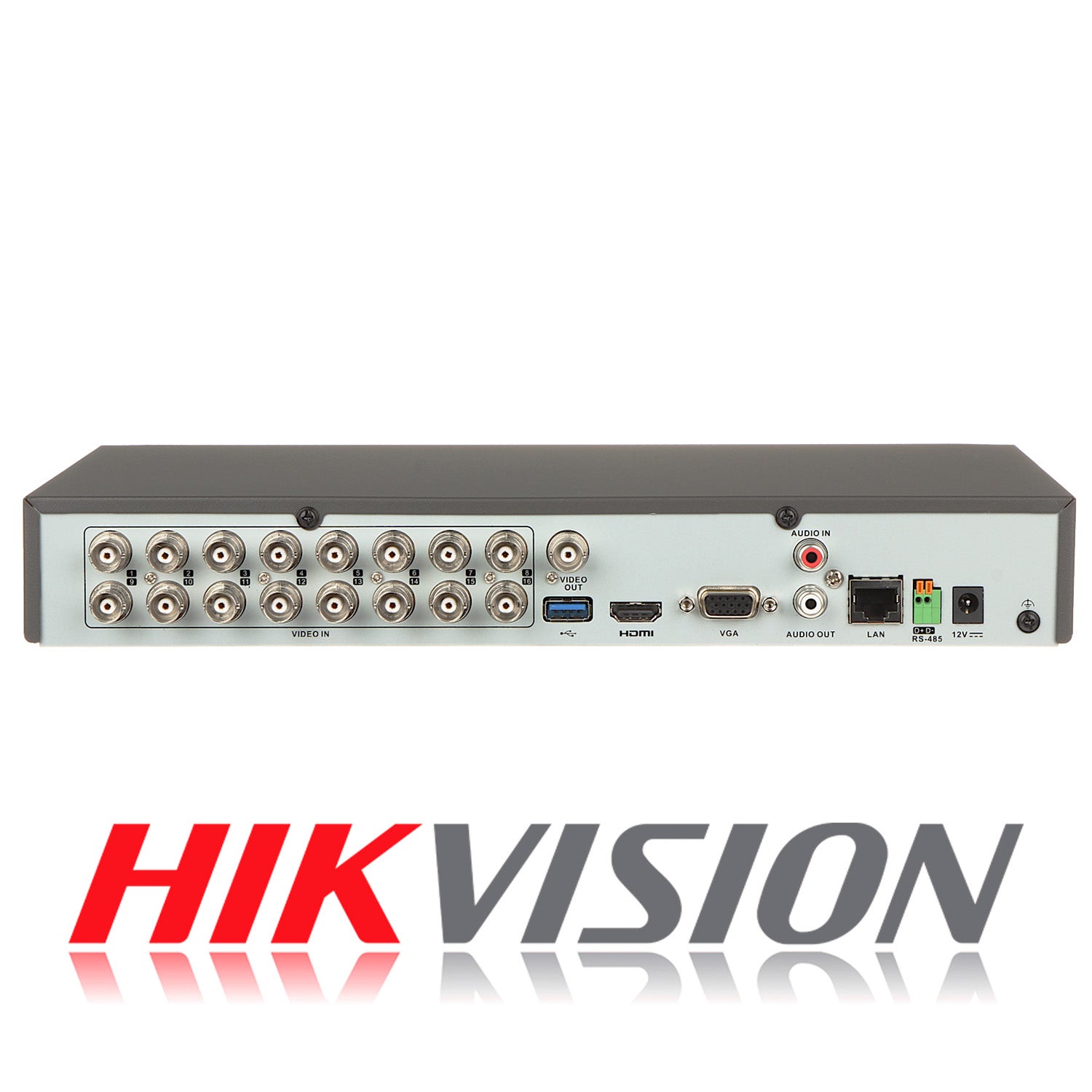 DVR 16 Canales Turbo HD Pentahibrido Hikvision Video Grabador H.265 pro+ AcuSense Max 24 Camaras Red