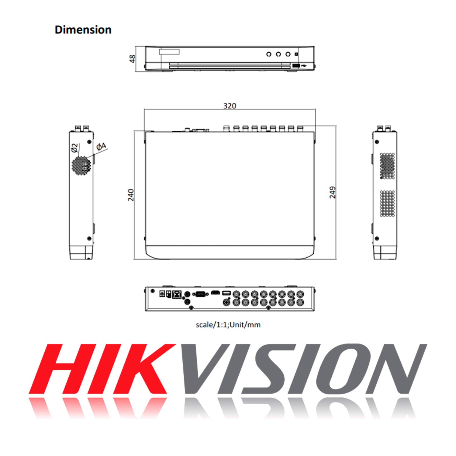 DVR 16 Canales Turbo HD Pentahibrido Hikvision Video Grabador H.265 pro+ AcuSense Max 24 Camaras Red