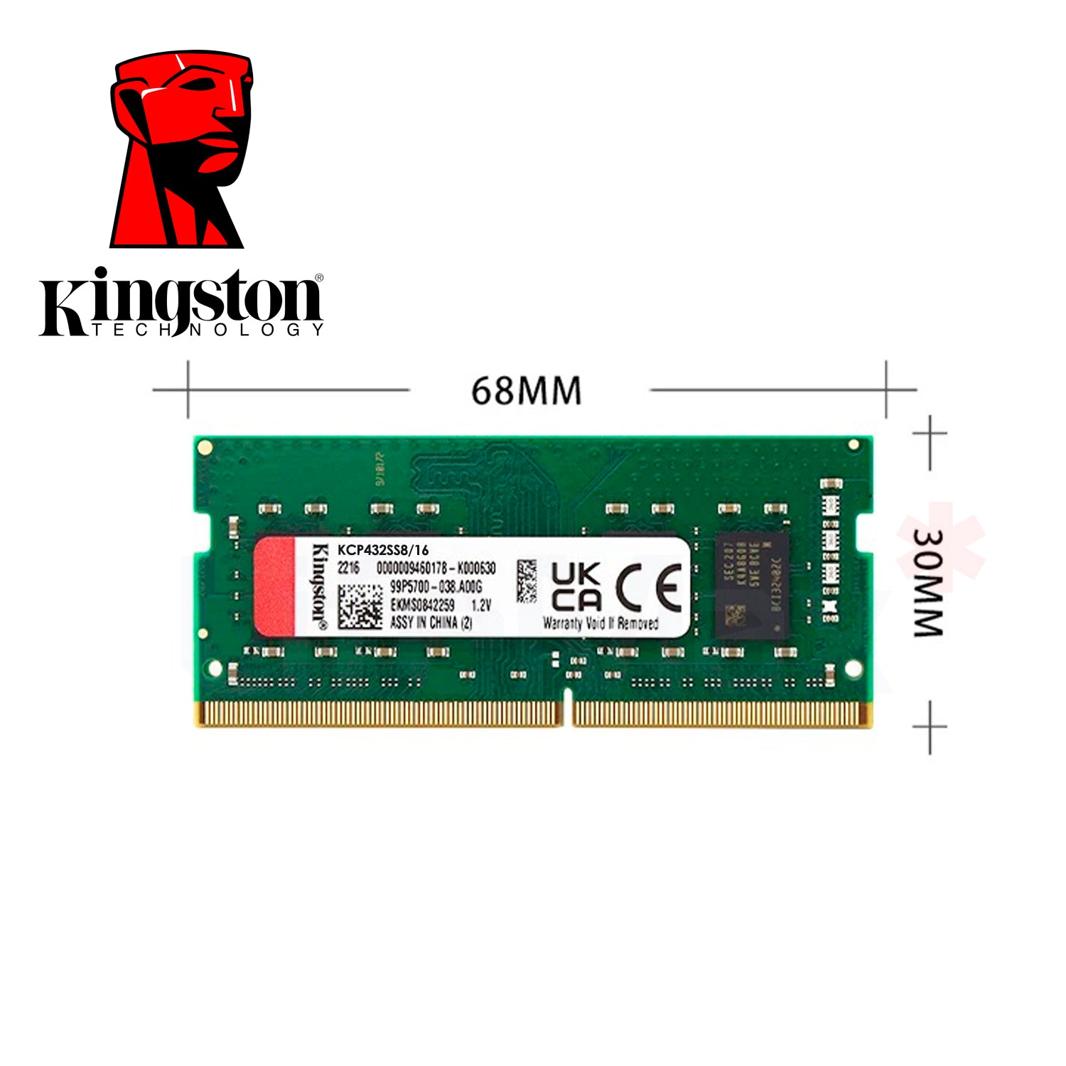 Memoria RAM Notebook Kingston 16GB DDR4-SODDIM 3200MHz 1.2v [ KCP432SS8/16 ]