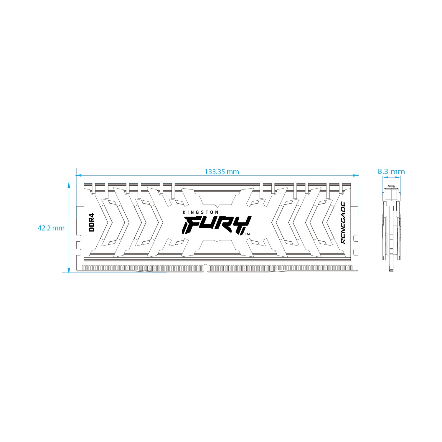 Memoria Ram PC DDR4 8GB 3200MHz Kingston FURY Renegade DIMM