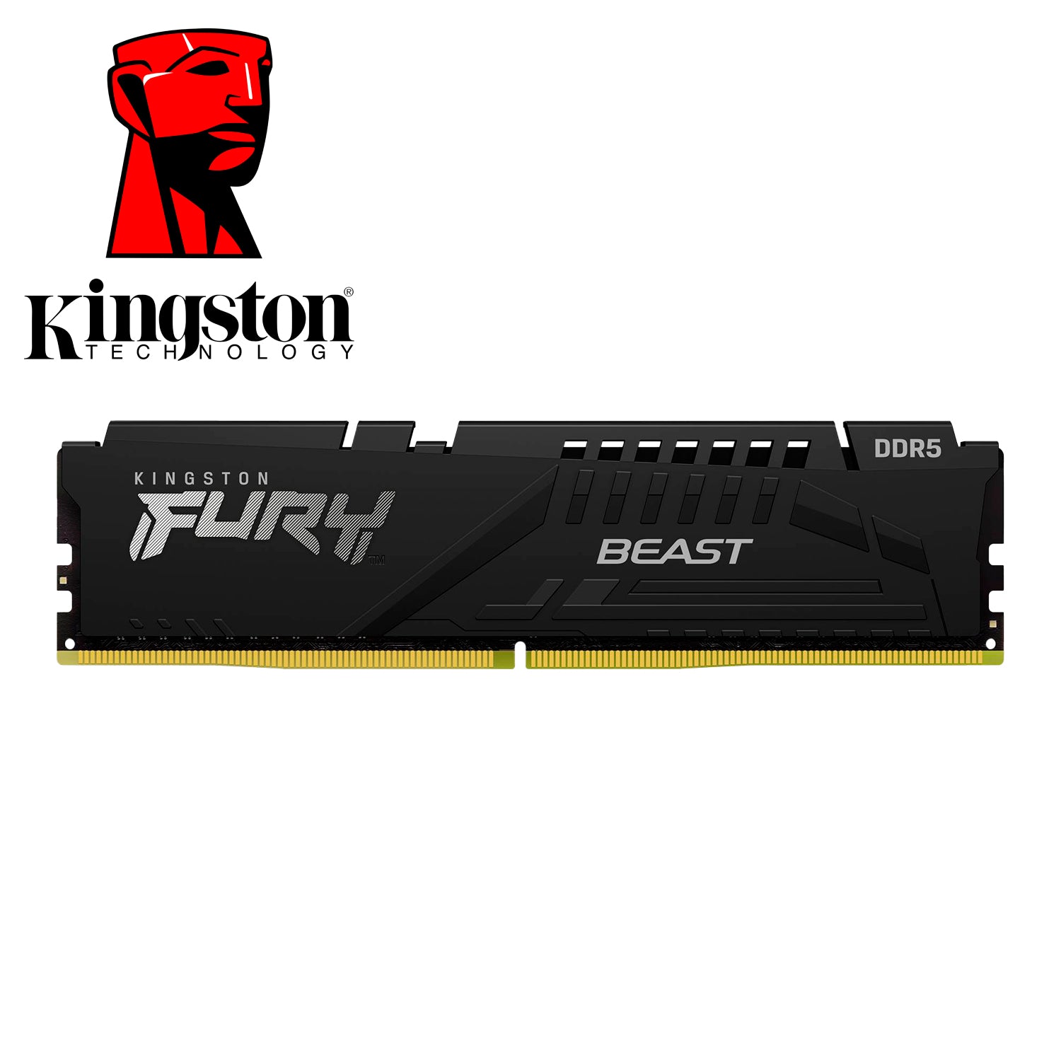 Memoria Ram Gamer PC Kingston Fury Beast 16GB DDR5-DIMM 5200MHz Pin 288 1.25V CL40 [ KF552C40BB-16 ] - Mayorista de Tecnología