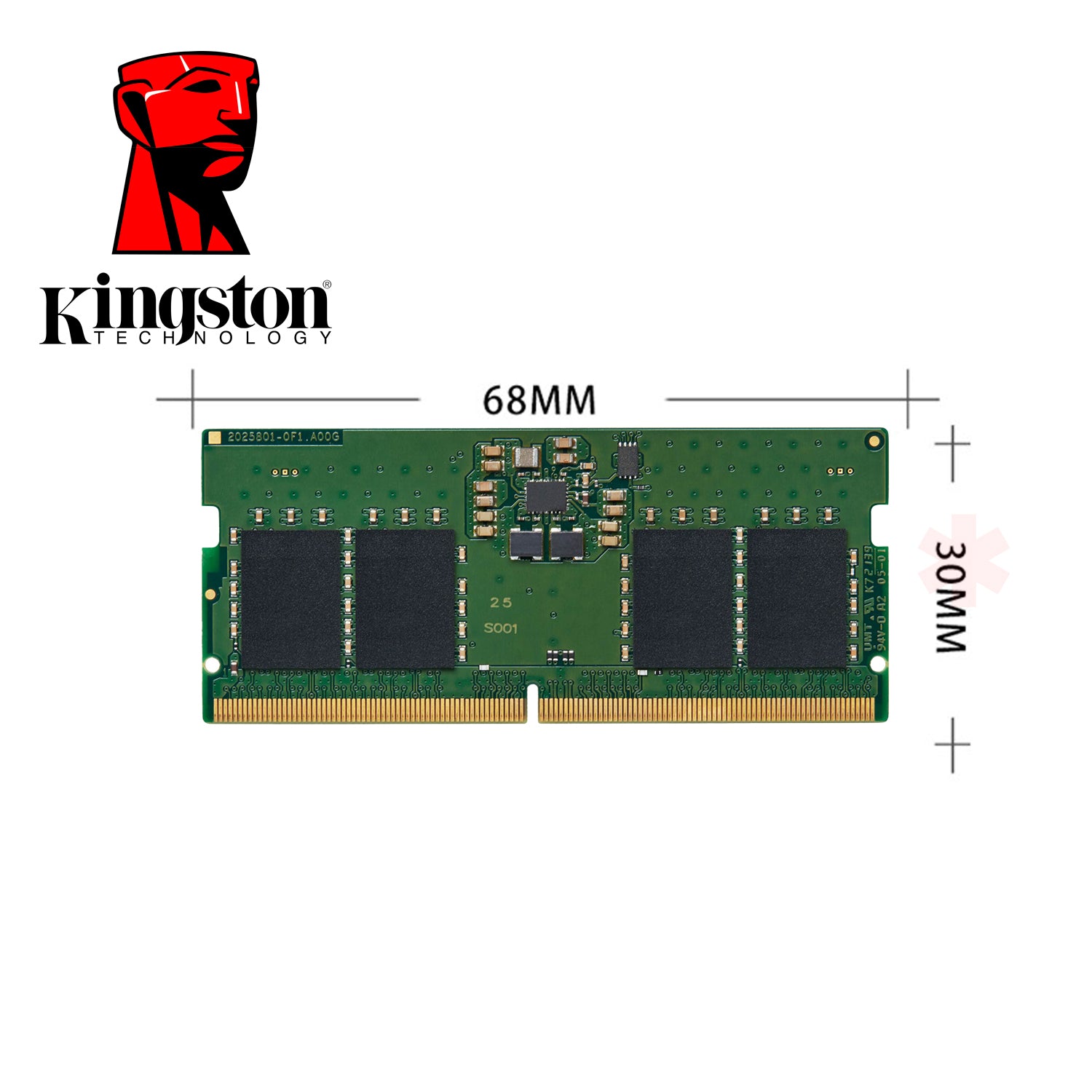 Memoria Ram Notebook Kingston 8GB DDR5-SODIMM 4800MHz CL40 1.1 V Pin 262 [ KVR48S40BS6-8 ]