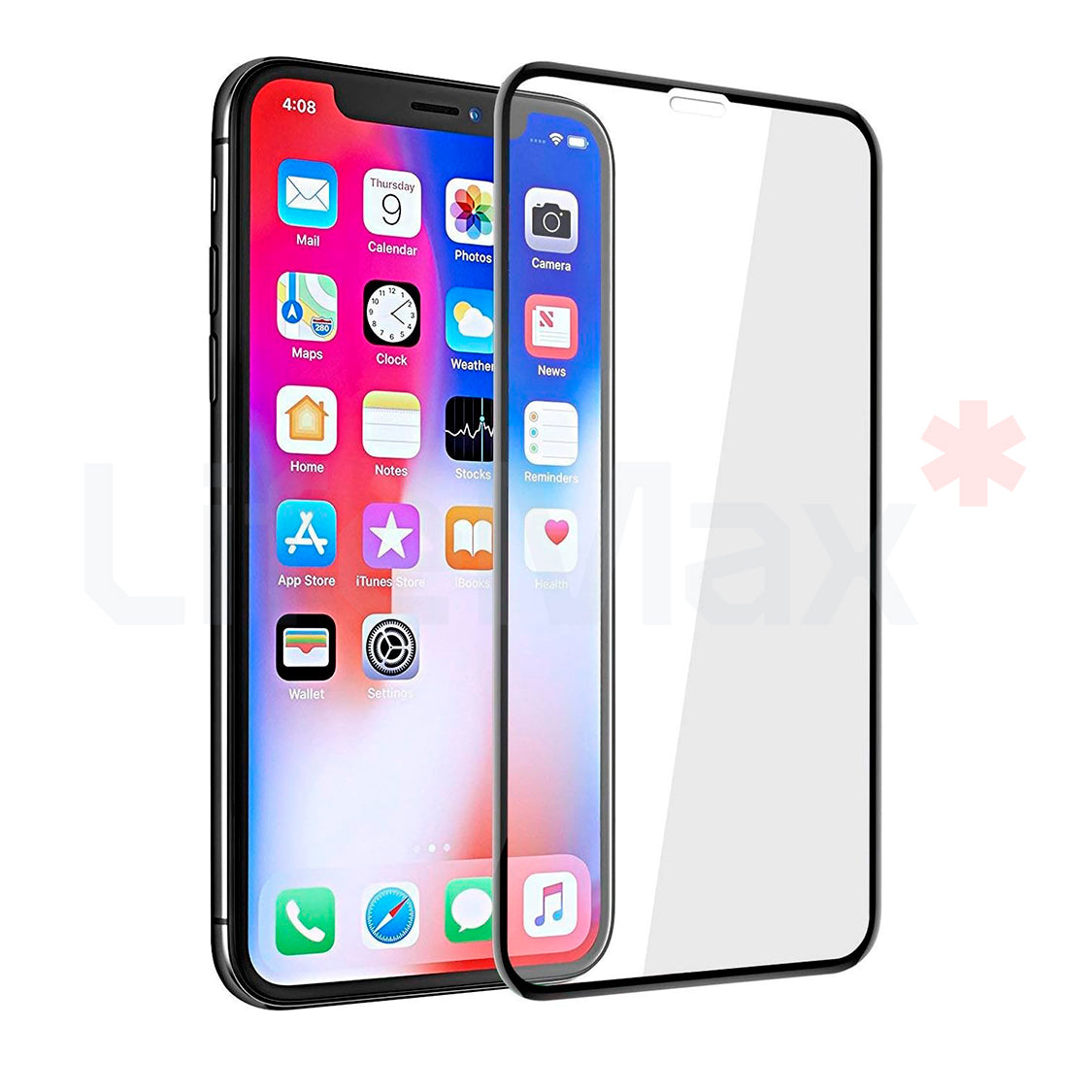 Lamina de Vidrio Templado Completa Resistente Compatible con Iphone XS Max