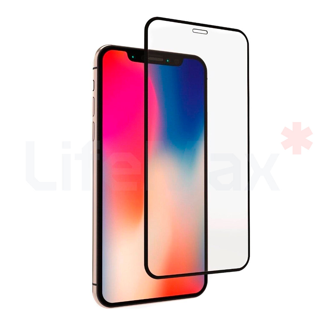 Lamina de Vidrio Templado Completa Resistente Compatible con Iphone XS Max