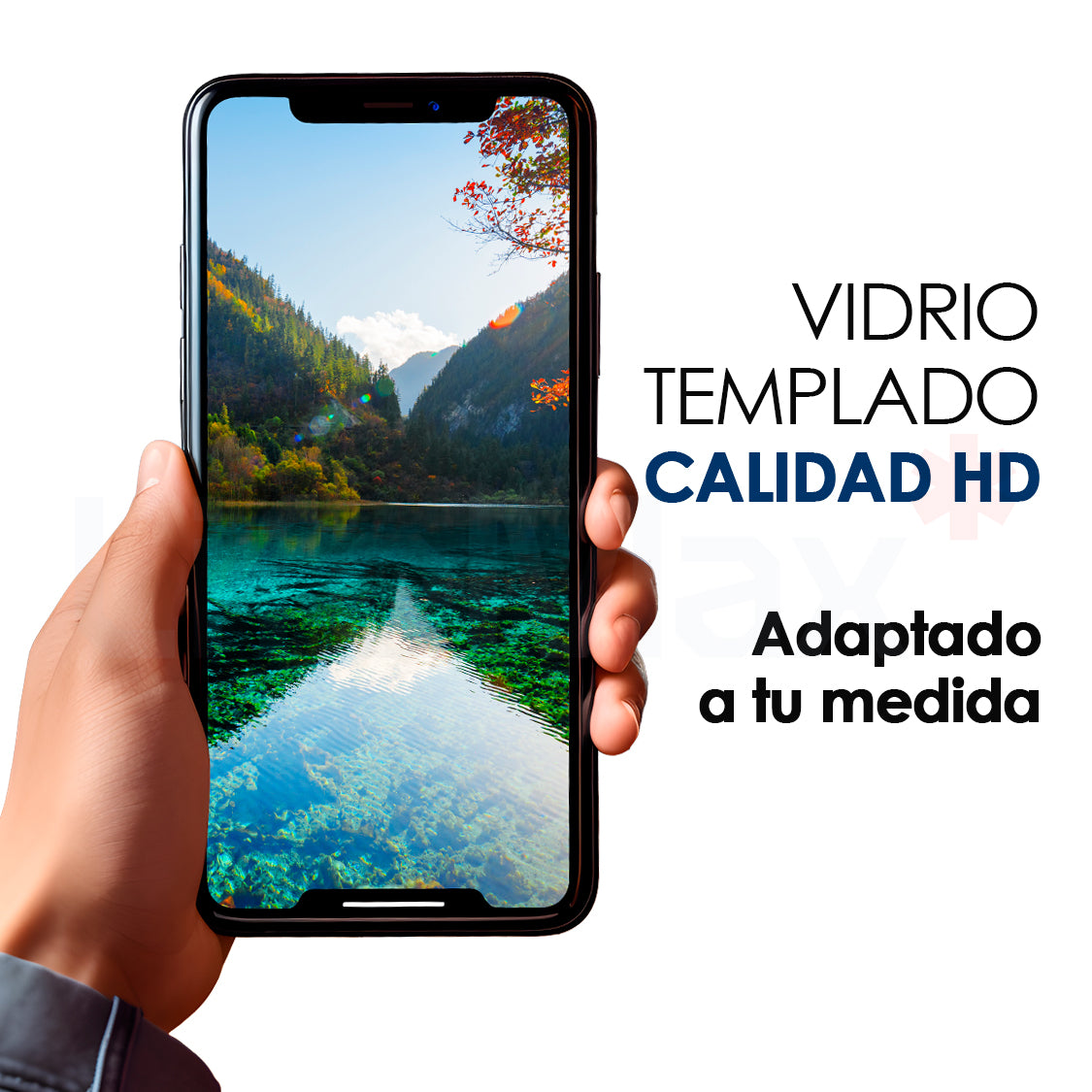 Lamina de Vidrio Templado Completa Resistente Compatible con Iphone XS Max