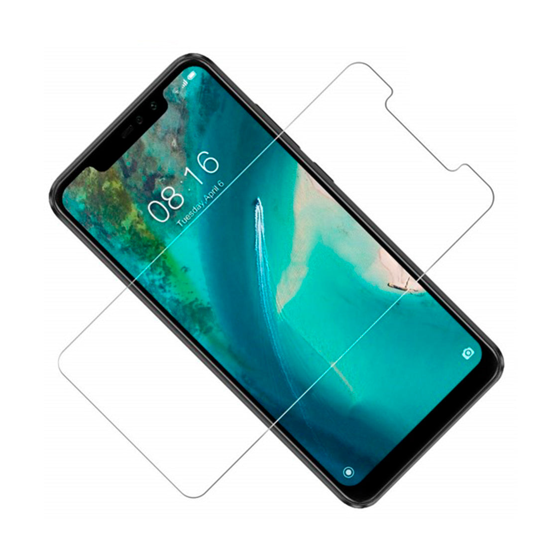 Lamina de Vidrio Templado Completa Resistente Compatible con Huawei Y6 2018