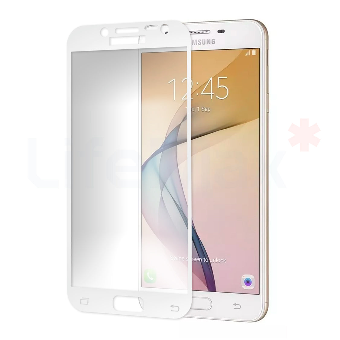 Lamina de Vidrio Templado Completa Resistente Compatible con Samsung Galaxy J7 Prime