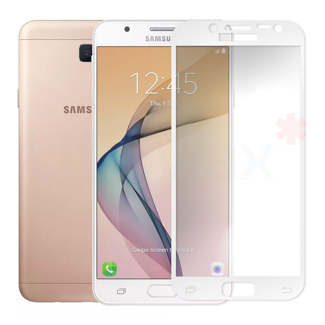 Lamina de Vidrio Templado Completa Resistente Compatible con Samsung Galaxy J7 Prime