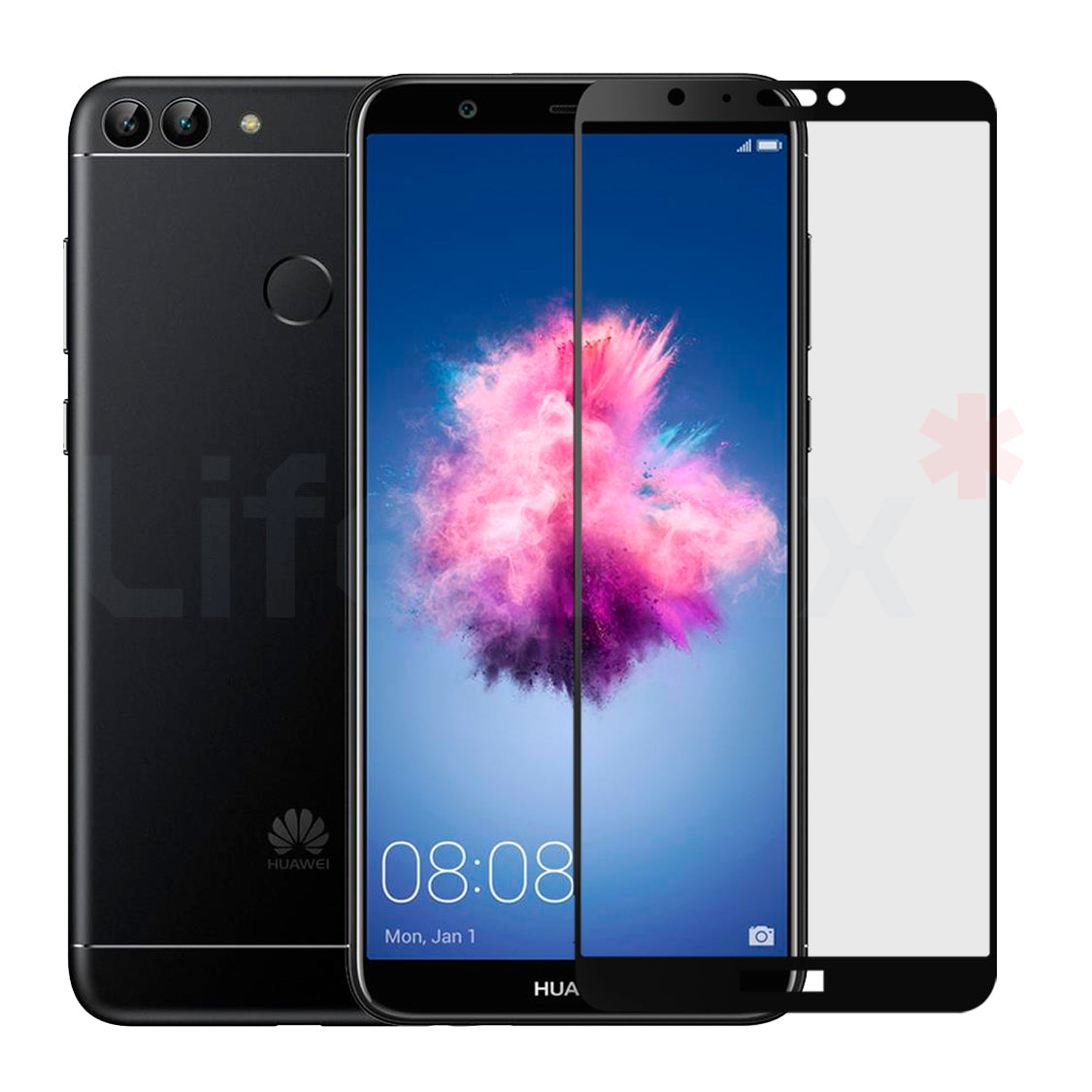 Lamina de Vidrio Templado Completa Resistente Compatible con Huawei P Smart