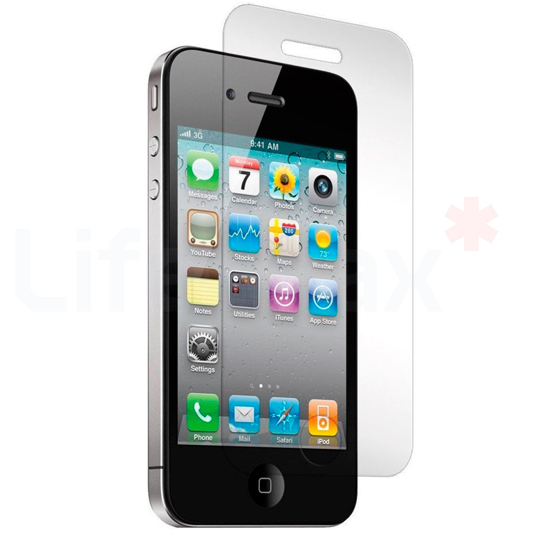 Lamina de Vidrio Templado Completa Resistente Compatible con Iphone 4S