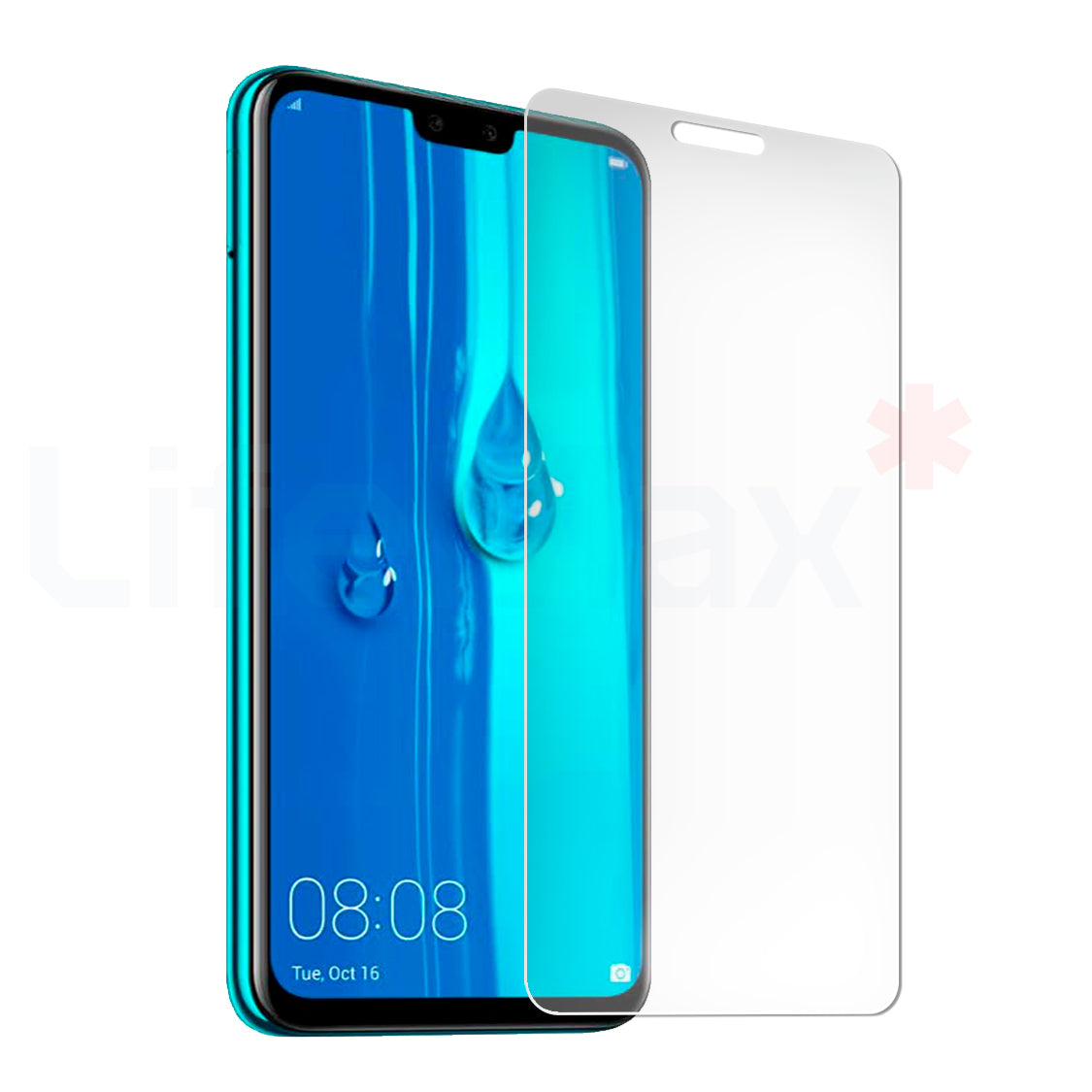 Lamina de Vidrio Templado Completa Resistente Compatible con Huawei Y9 2019