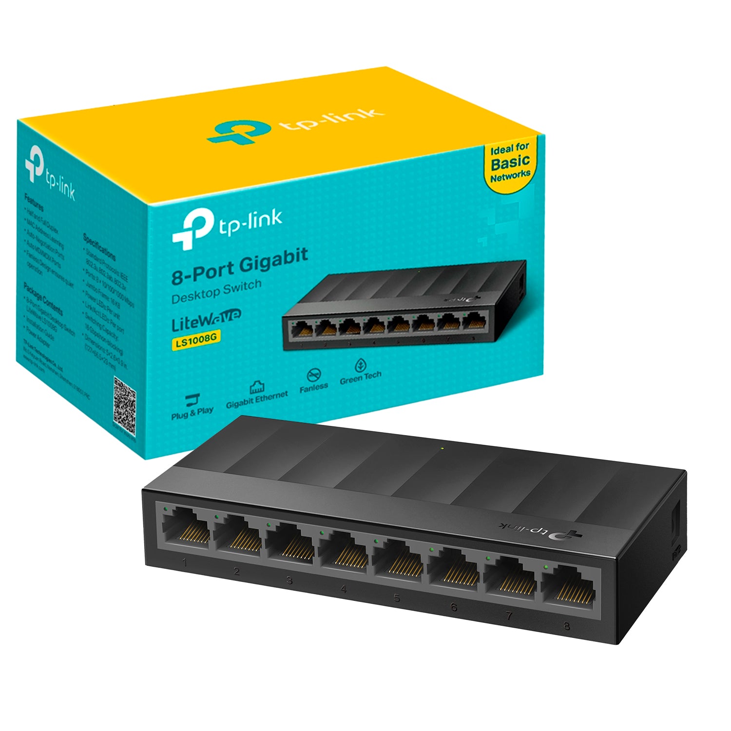 Switch TP-Link LiteWave LS1008G 8-Port RJ45 10/100/1000Mbps