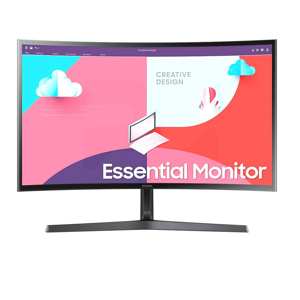 Monitor Curvo Samsung Essential 27in 75Hz FHD FreeSync Vesa [ LS27C366EALXZS ] - Mayorista de Tecnología