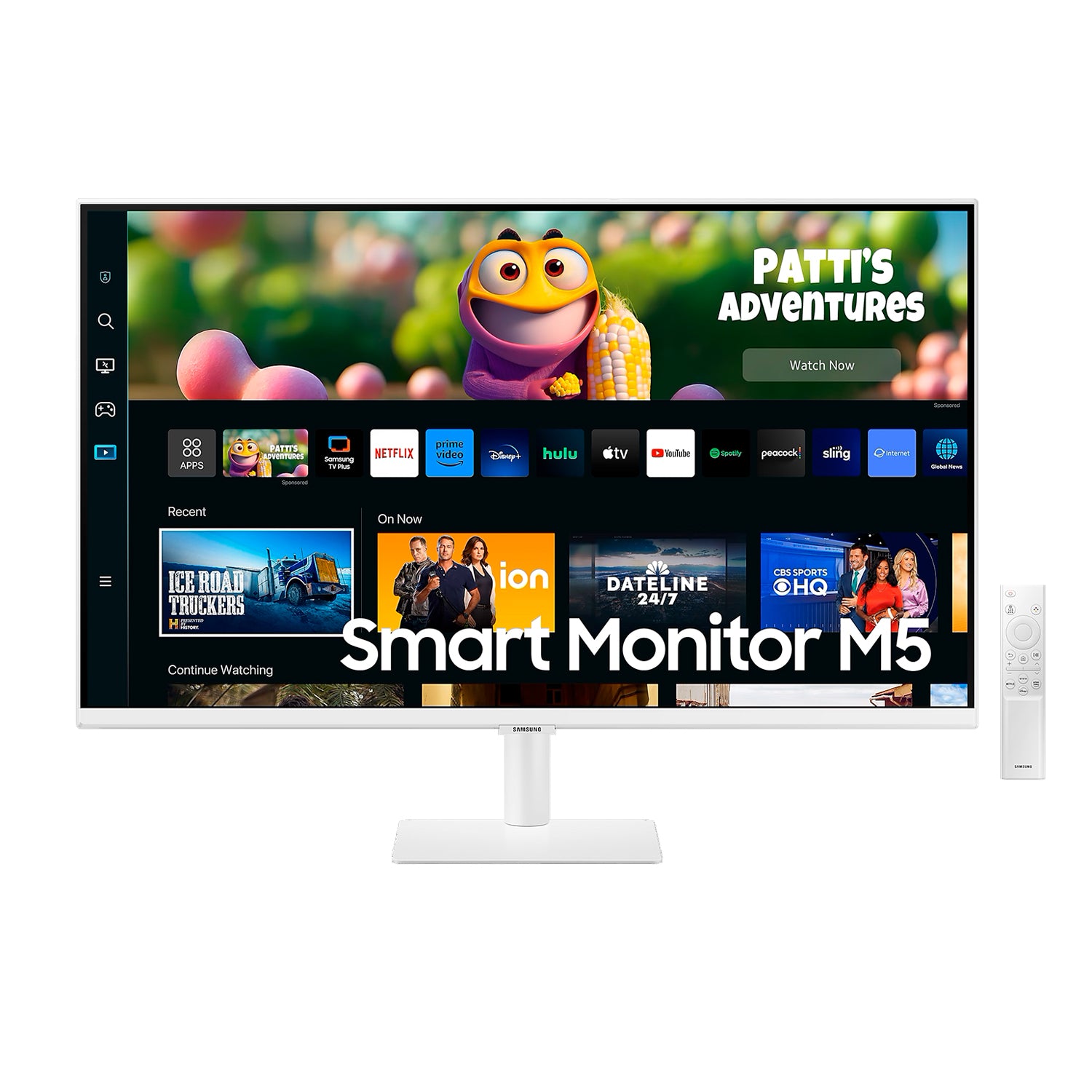 Monitor Samsung Smart TV M5 27in FHD Bluetooth Wifi DeX Inalambrico Control Remoto Hub IoT Integrado - Mayorista de Tecnología