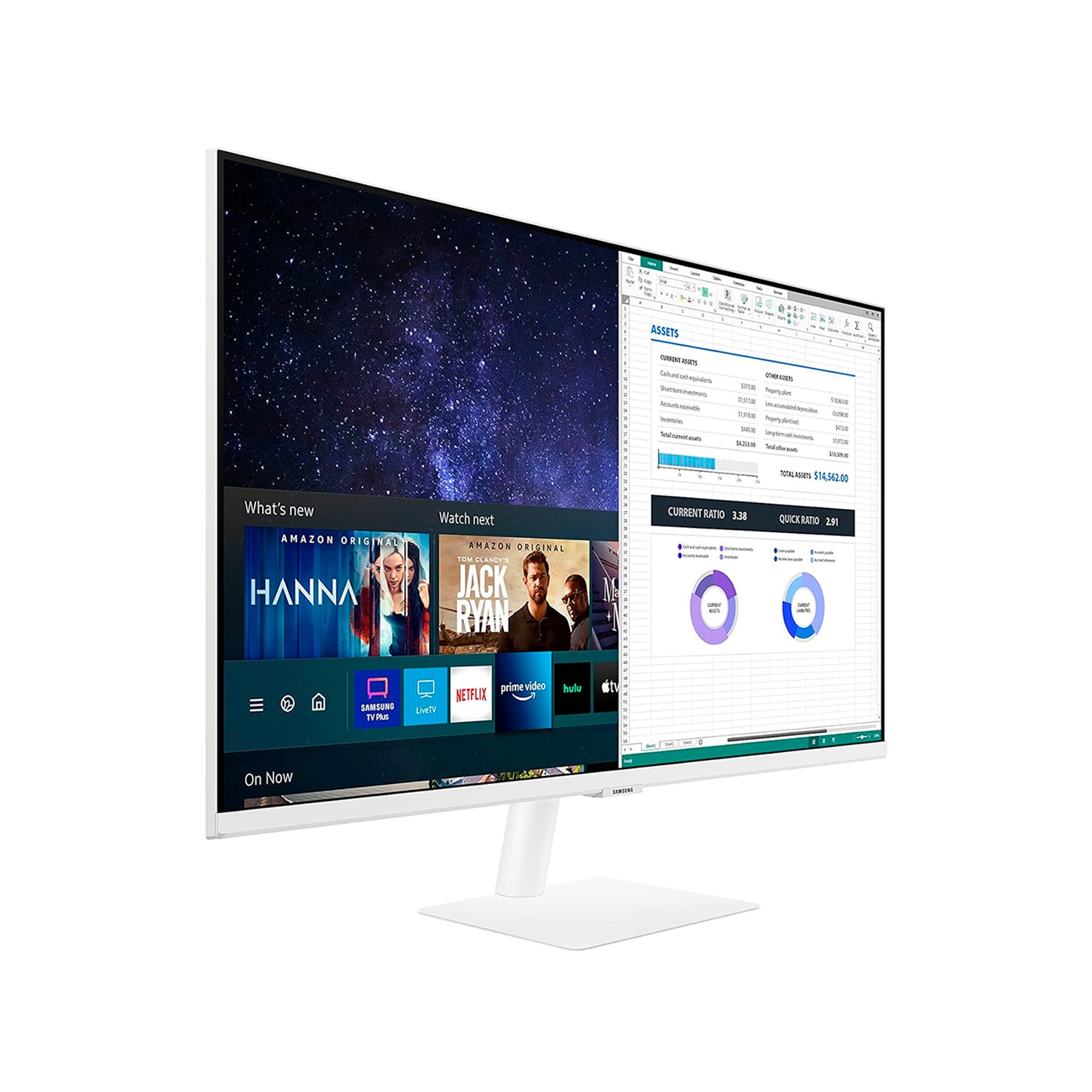 Monitor Samsung Smart TV M5 27in FHD Bluetooth Wifi DeX Inalambrico Control Remoto Hub IoT Integrado - Mayorista de Tecnología