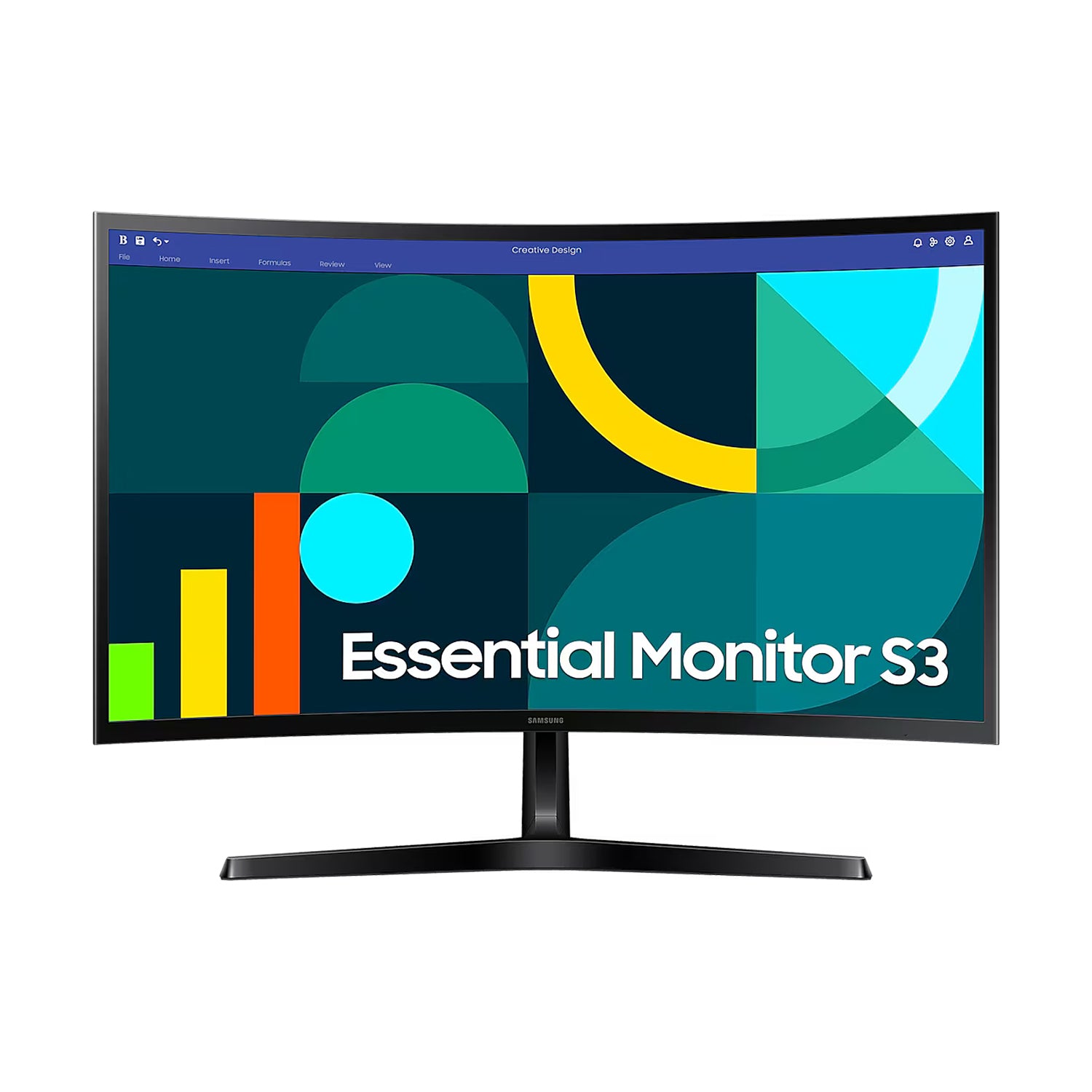 Monitor Curvo Samsung Essential S3 27in 100Hz 4ms Full HD Modo Game Montaje Vesa [ LS27D366GALXZS ]