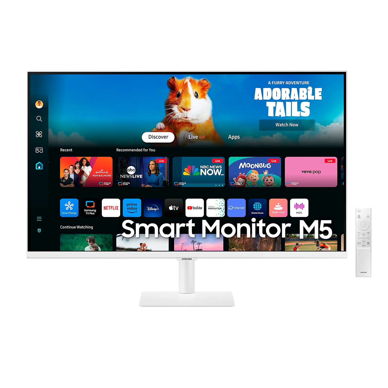 Monitor Samsung Smart TV M5 27in FHD HDR10 Bluetooth Wifi Inalambrico Control Multiple SmartThings