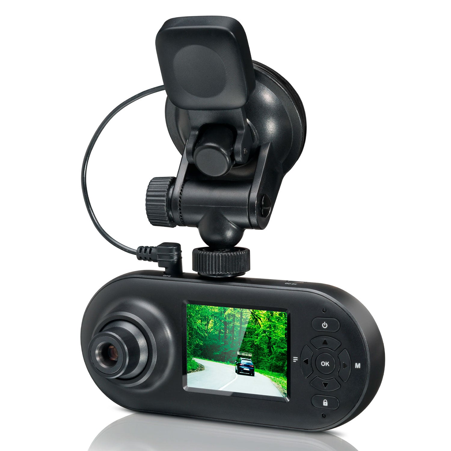 Camara para auto Dash Cam 2" LCD HD vista frontal + trasera WIFI GPS Micro SD MDC500GW | Lifemax - Mayorista de Tecnología