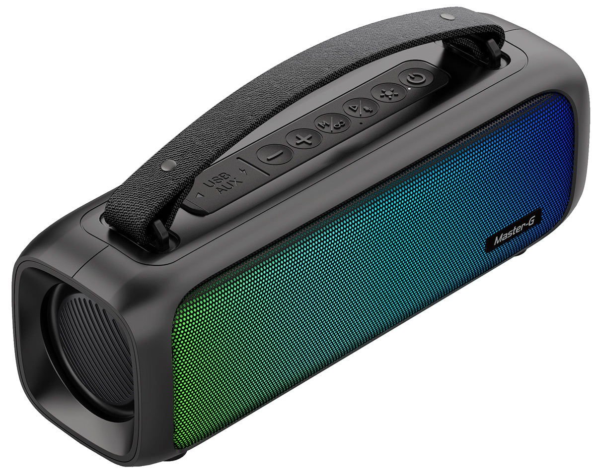 Parlante MasterG GBOOM Bluetooth 2in x2 Funcion TWS LED RGB