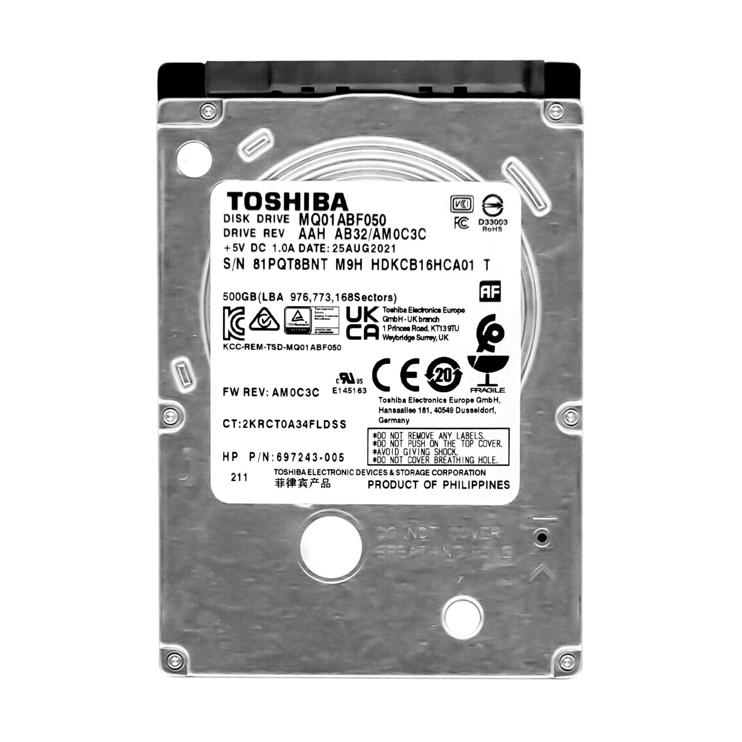 Disco Duro Interno Toshiba 2.5in 500GB SATA 2 5400 rpm MQ01ABF050 OPEN BOX | Lifemax - LifeMax Distribuidora