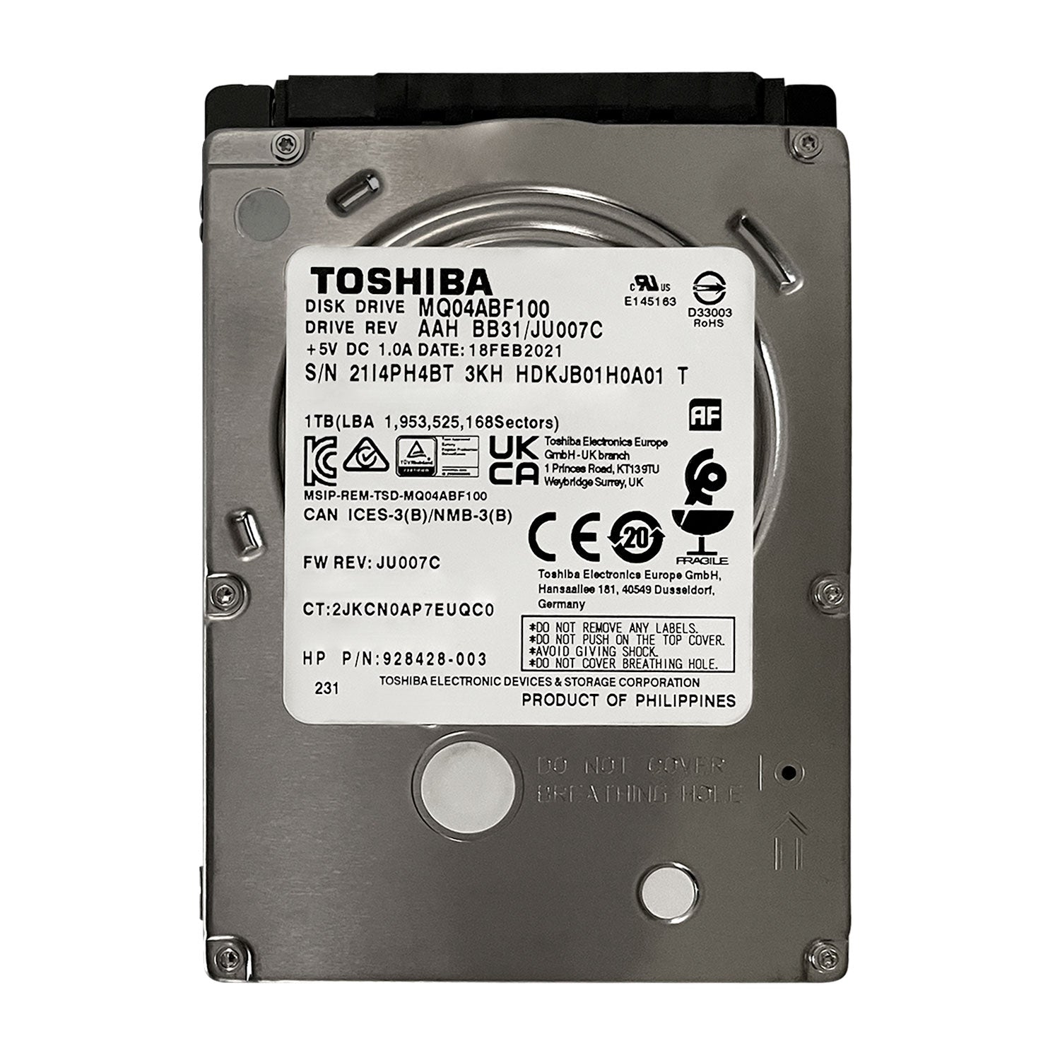 Disco Duro 1TB Interno Toshiba HDD MQ04ABF100 OPENBOX | Lifemax - Mayorista de Tecnología