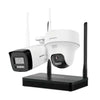 Kit de Camaras de Seguridad + NVS 4 Canales Hikvision WiFi EasyLink 1 Camara Bala + 1 Camara Domo