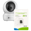 Pack Camara Wifi Ezviz H6C Pro 2K IRM10 + MicroSD 64GB Lexar
