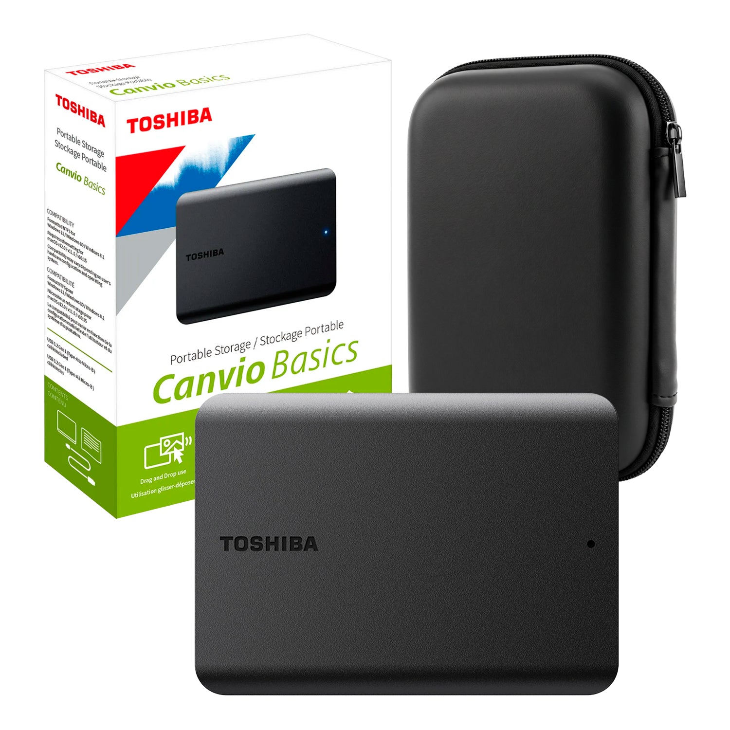 Disco Externo Toshiba 4TB Canvio Basics + Funda Protectora