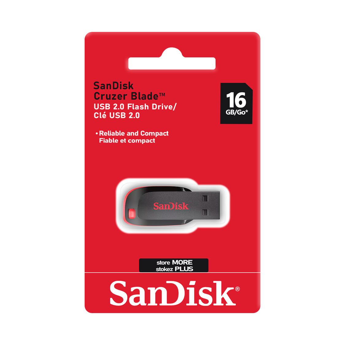 Pendrive SanDisk USB 2.0 16GB Cruzer Blade Flash Drive 150MB/s Compatible MAC Windows