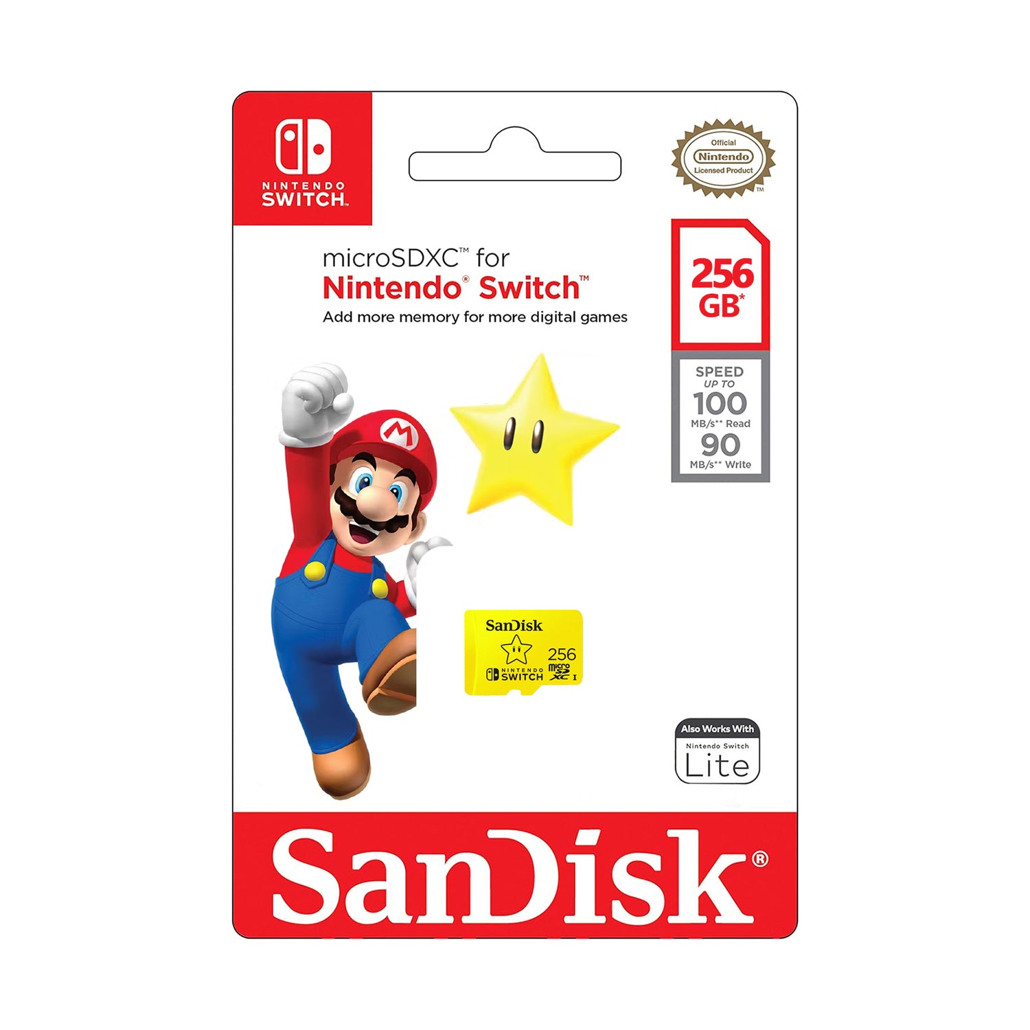 Tarjeta de Memoria MicroSDXC Nintendo Switch 256GB SanDisk UHS-I U3 4K 100MB/s